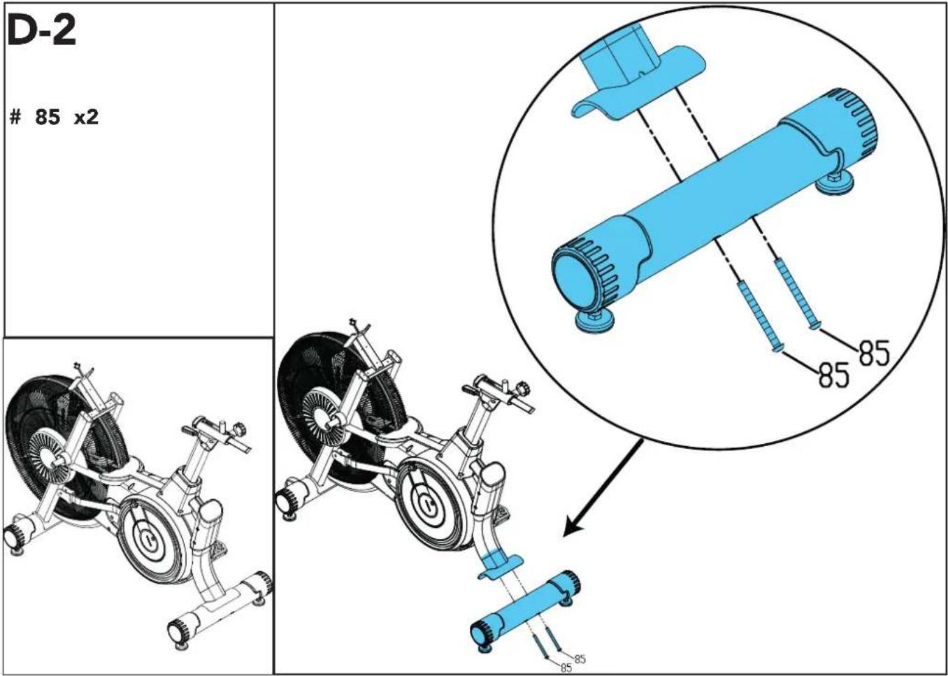 TUNTURI Platinum Pro Air Bike - x2 - 3