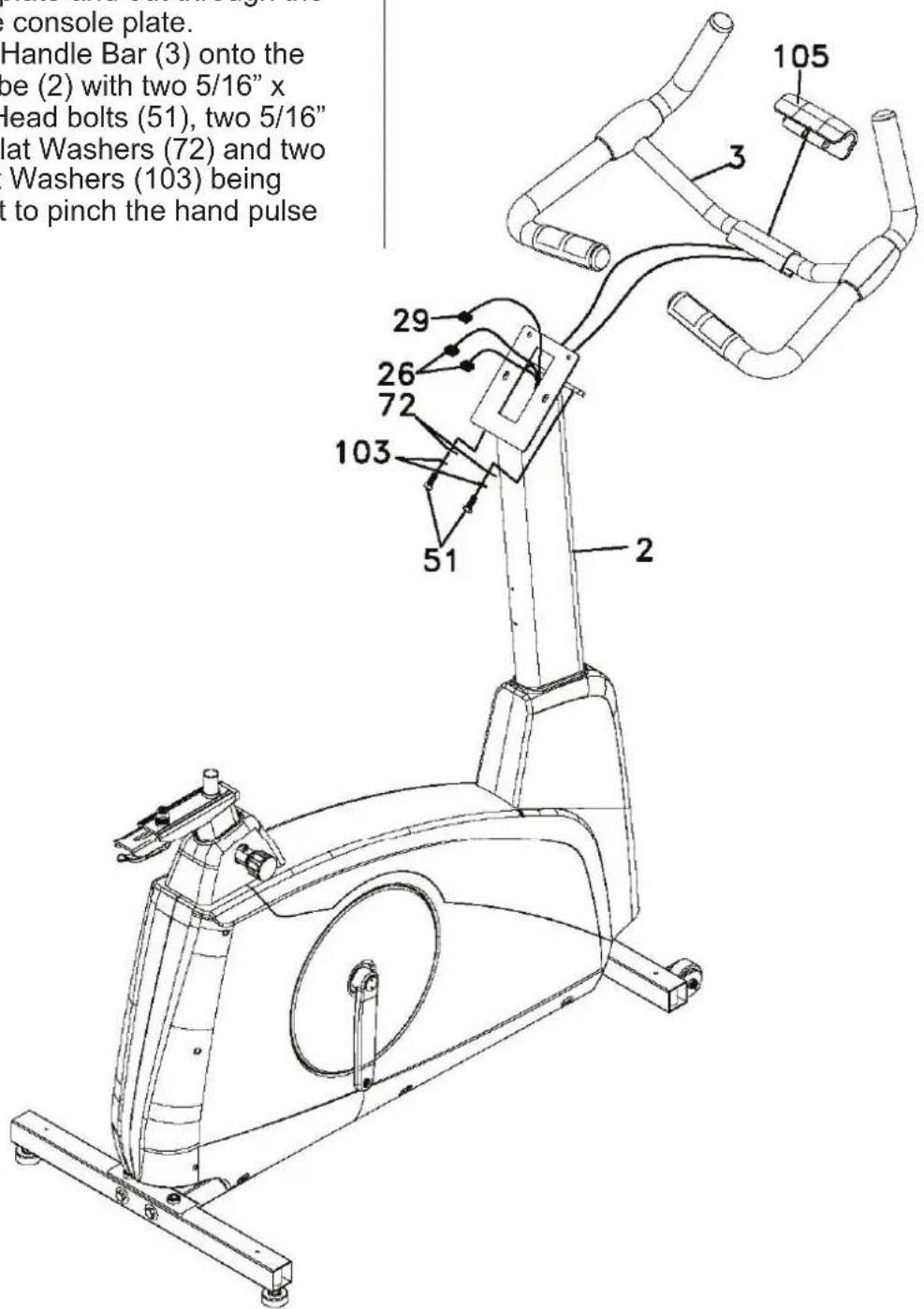 TUNTURI Platinum PRO Upright Bike - Handlebar - 1