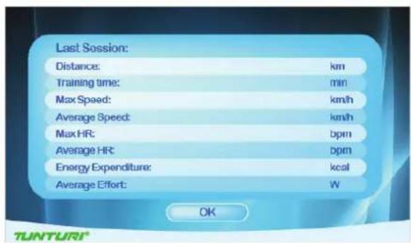 TUNTURI Platinum PRO Upright Bike - "Target HR reached! Stop test or Continue" - 1