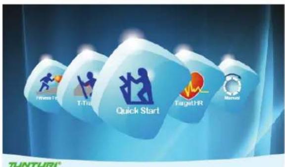 TUNTURI Platinum PRO Upright Bike - Start up screen - 2