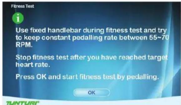 TUNTURI Platinum PRO Upright Bike - Information window - 1