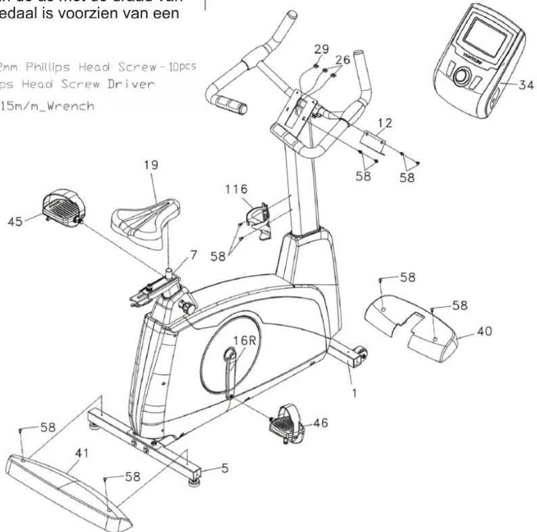 TUNTURI Platinum PRO Upright Bike - Stap 4: - 1