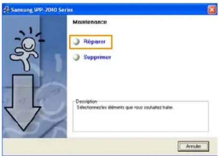 SAMSUNG SPP2040 - Réinstallation du programme - 1