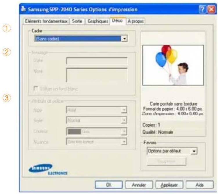 SAMSUNG SPP2040 - Onglet Deco - 1