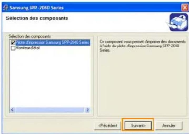 SAMSUNG SPP2040 - Sélectionnez le composant à réinstaller, puis cliquez sur « Suivant » - 1
