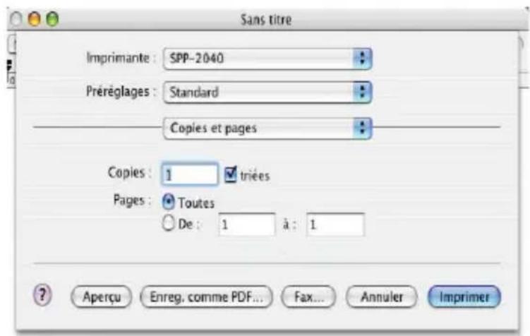 SAMSUNG SPP2040 - Avec avoir choisi le nombre de copies et les pages à imprimer, cliquez sur « Imprimer » - 1