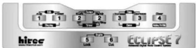 Hitec Eclipse 7 - Boutons de programmation de l'émetteur - 1