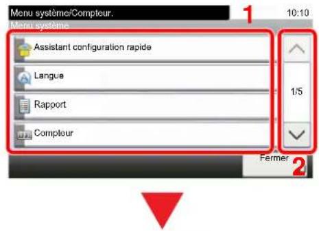 KYOCERA TASKalfa 350ci - Sélectionner une fonction. - 1