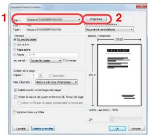 KYOCERA TASKalfa 350ci - Configurer les paramètres. - 1