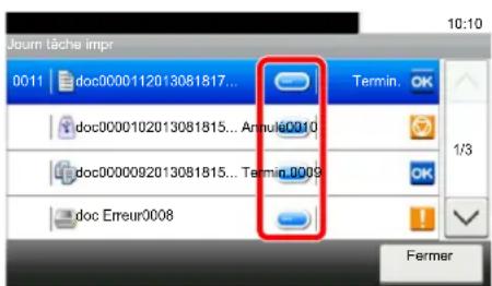KYOCERA TASKalfa 350ci - Consultation des informations détaillées des historiques - 1