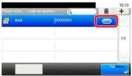 KYOCERA TASKalfa 350ci - Modifier un compte. - 1