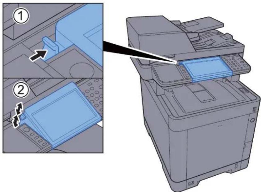 KYOCERA TASKalfa 350ci - Réglage de l'inclinaison du panneau de commande - 1