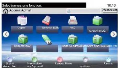 KYOCERA TASKalfa 350ci - Affichage des touches ne pouvant pas être réglées - 3