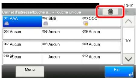 KYOCERA TASKalfa 350ci - Suppression des informations enregistrées - 1