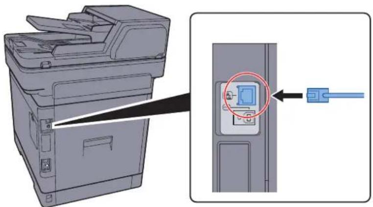 KYOCERA TASKalfa 350ci - Raccorder le câble à la machine. - 1
