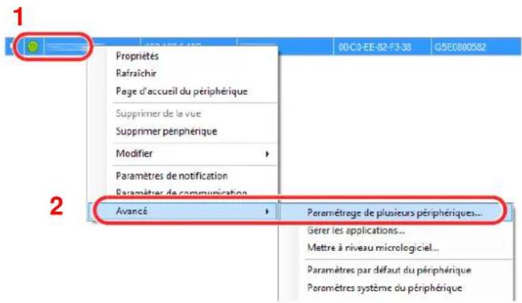 KYOCERA TASKalfa 350ci - Inscription des données du carnet d'adresses sur la machine - 1