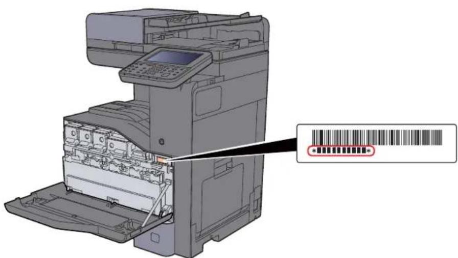 KYOCERA TASKalfa 356ci - Vérification du numéro de série de l'équipement - 1