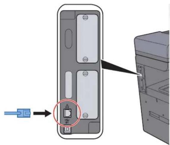 KYOCERA TASKalfa 356ci - Raccorder le cable à la machine. - 1