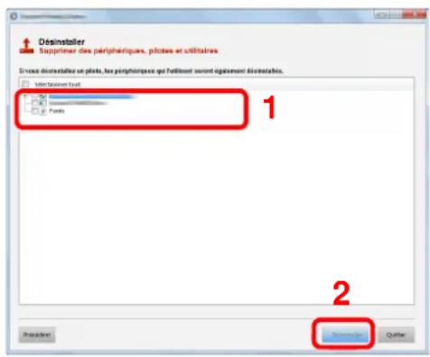 KYOCERA TASKalfa 356ci - Désinstaller le logiciel. - 1