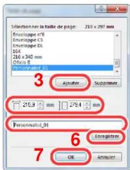 KYOCERA TASKalfa 356ci - Enregistrer le format de papier. - 2