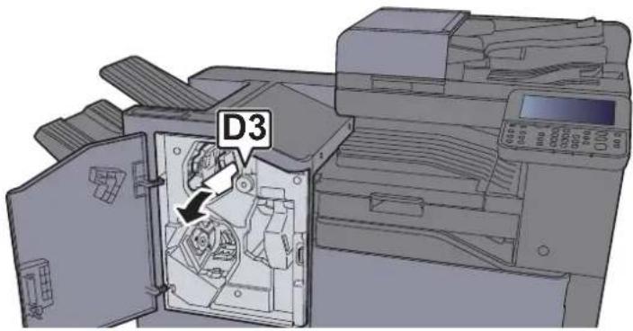KYOCERA TASKalfa 356ci - Ouvrir le guide du convoyeur (D2). - 3