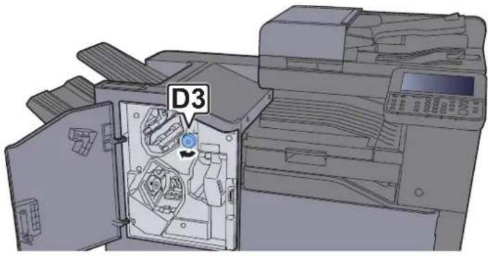 KYOCERA TASKalfa 356ci - Ouvrir le guide du convoyeur (D1). - 2