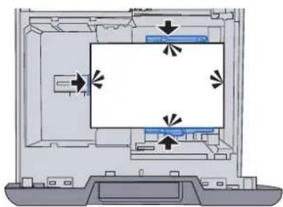 KYOCERA TASKalfa 356ci - Vérifier que les guides de longueur et de largeur papier sont bien en appui sur le papier. S'ils sont trop écarts, les rapprocher du papier. - 1