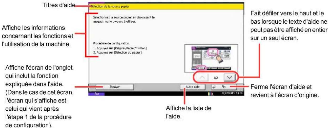 KYOCERA TASKalfa 356ci - Afficher l'écran de selection du papier. - 3