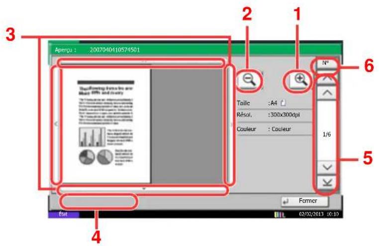 KYOCERA TASKalfa 356ci - Aperçu des documents/verification des détails du document - 1