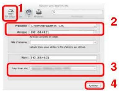 KYOCERA TASKalfa 356ci - Configurer l'imprimante. - 4