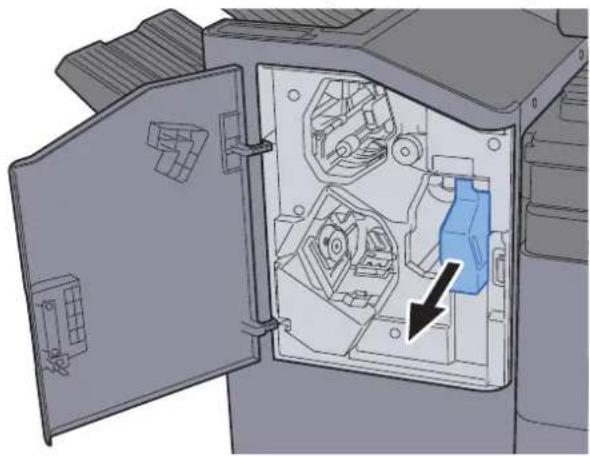 KYOCERA TASKalfa 356ci - Retirer le bac de recupération de perforation. - 1
