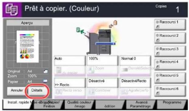 KYOCERA TASKalfa 356ci - Sélectionner [Dêtails]. - 1