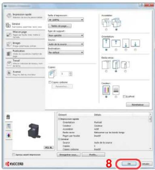 KYOCERA TASKalfa 356ci - Enregistrer le format de papier. - 3