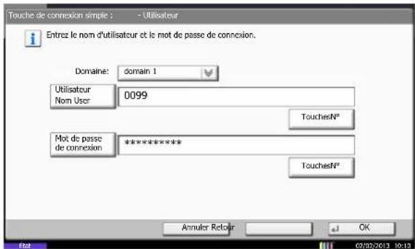 KYOCERA TASKalfa 356ci - Spécification de l'utilisateur à partir des utilisateurs réseau - 1