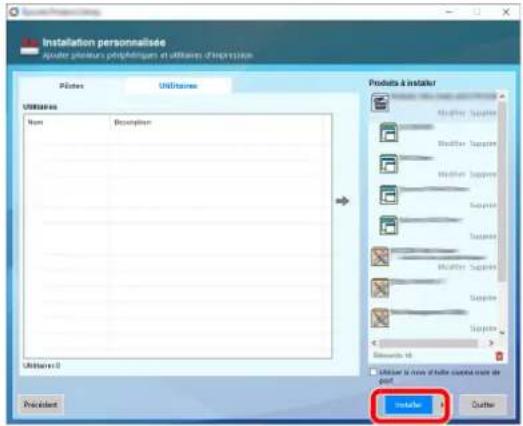KYOCERA TASKalfa 8353ci - Cliquer sur [Installer]. - 1