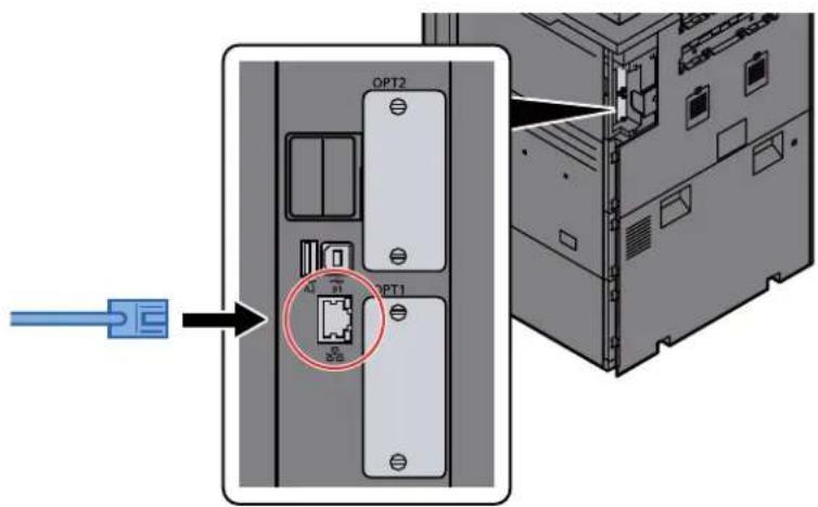 KYOCERA TASKalfa 8353ci - Raccorder le câble à la machine. - 2