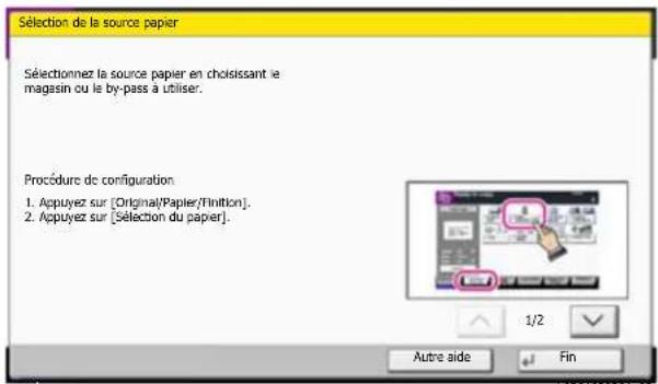 KYOCERA TASKalfa 8353ci - Sélectionner [Aide] sur le panneau. - 3