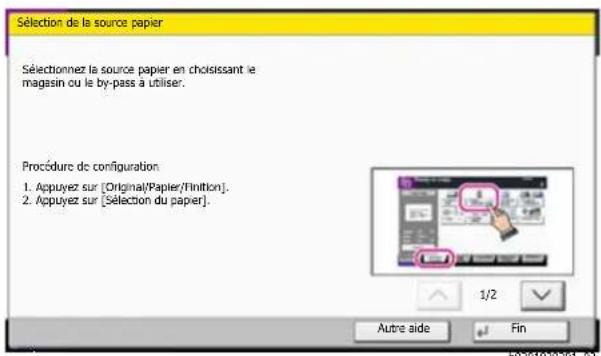KYOCERA TASKalfa 3253ci - Sélectionner [Aide] sur le panneau. - 3