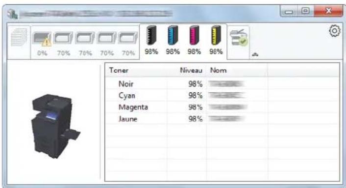 KYOCERA TASKalfa 3253ci - Onglet État cartouche - 1