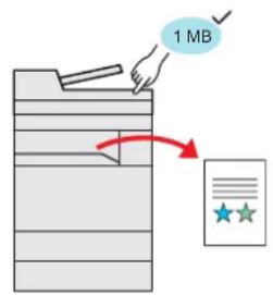 KYOCERA TASKalfa 3253ci - Afficher la taille de fichier avant l'envoi/stockage d'un travail (Confirmation taille de fichier) - 1