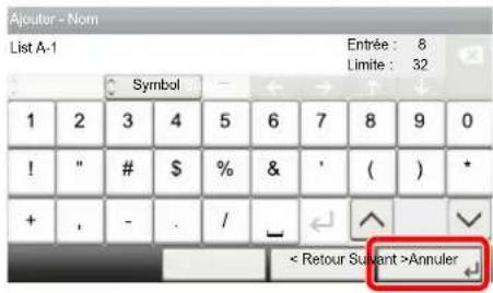 KYOCERA TASKalfa 352ci - Enregistrer les caractères saisis. - 1