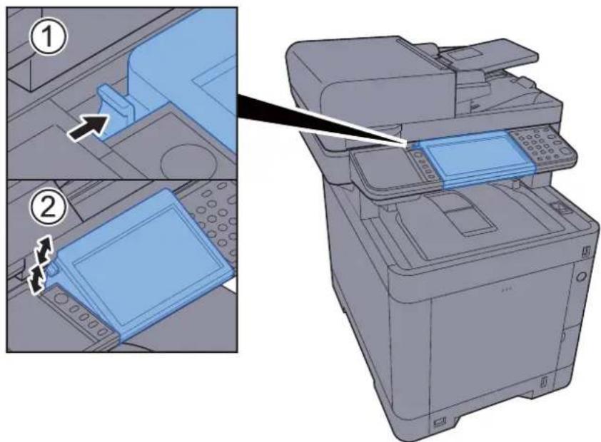 KYOCERA TASKalfa 352ci - Réglage de l'inclinaison du panneau de commande - 1