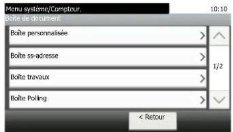 KYOCERA TASKalfa 352ci - Affichage des touches ne pouvant pas être réglées - 3