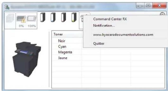 KYOCERA TASKalfa 352ci - Menu contextuel de status monitor - 1