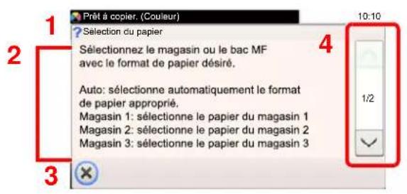 KYOCERA TASKalfa 352ci - Afficher l'écran de sélection du papier. - 3