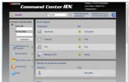 KYOCERA TASKalfa 352ci - Effectuer des opérations à distance (command center RX) - 1