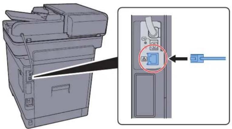 KYOCERA TASKalfa 352ci - Raccorder le câble à la machine. - 1