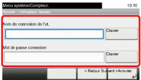 KYOCERA TASKalfa 352ci - Spécification de l'utilisateur à partir des utilisateurs réseau - 1