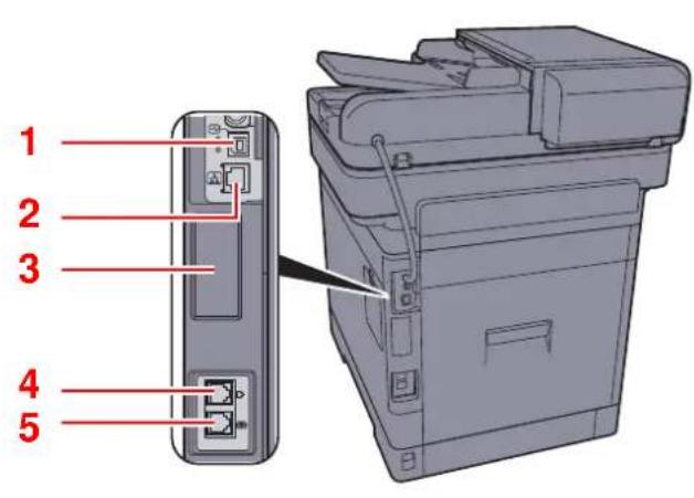 KYOCERA TASKalfa 352ci - Connecteurs/intérieur - 1