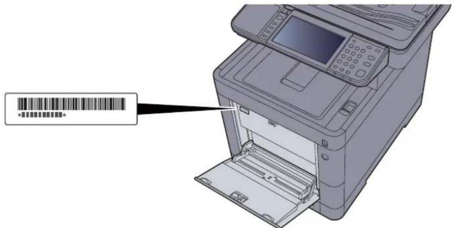 KYOCERA TASKalfa 352ci - Vérification du numéro de série de l'équipement - 1